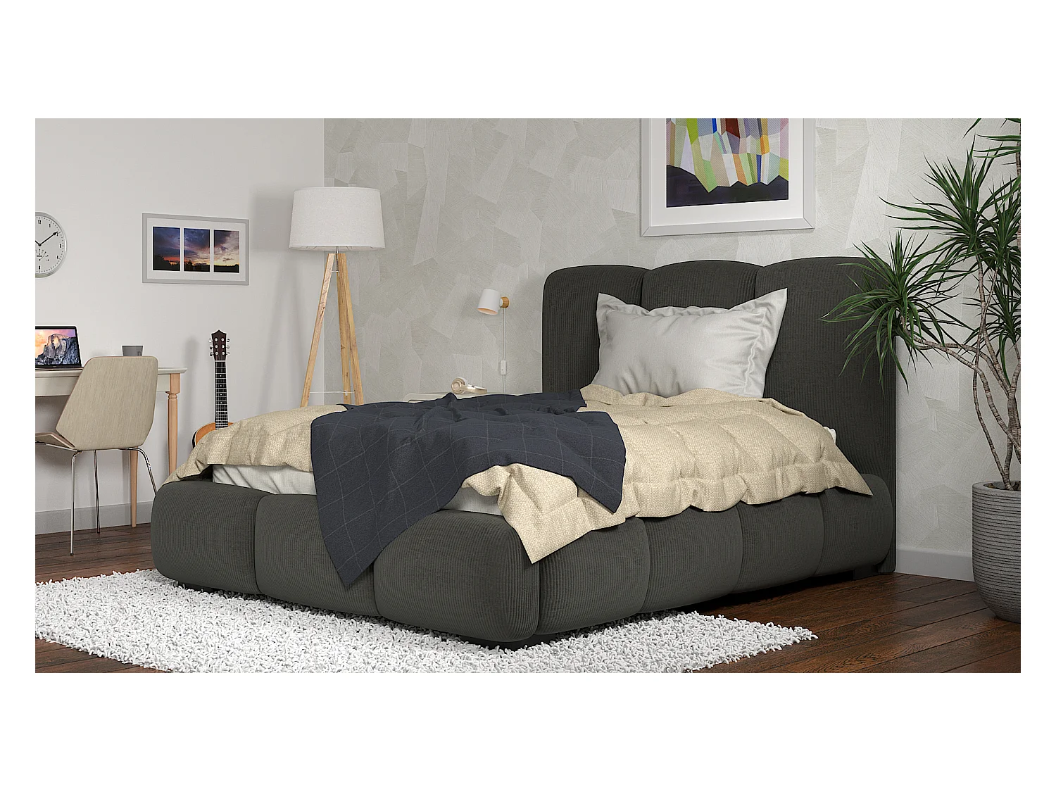 SIBLO Lit ado moderne Allure 160x200 cm Vert