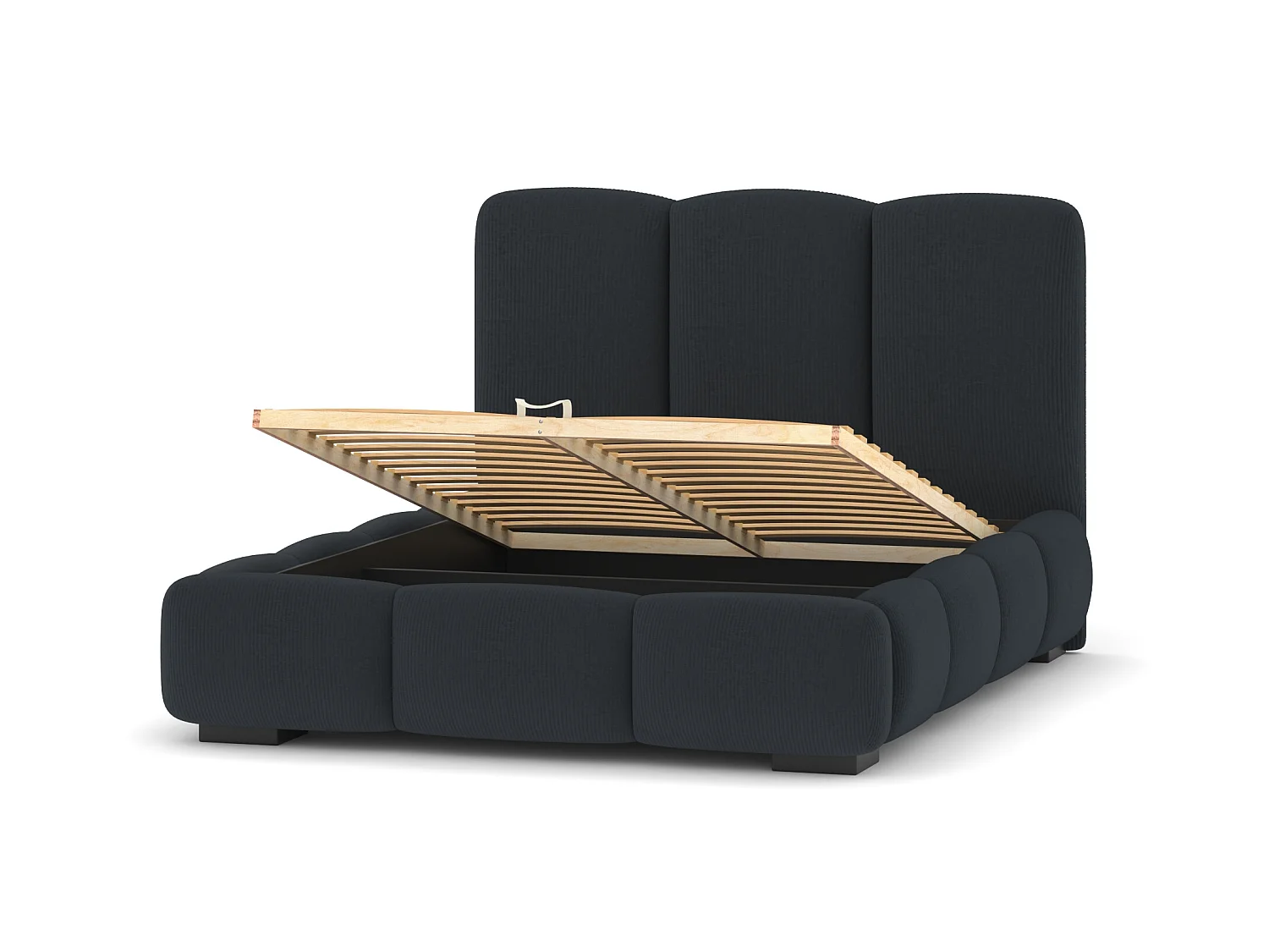 SIBLO Lit ado moderne Allure 160x200 cm Gris anthracite