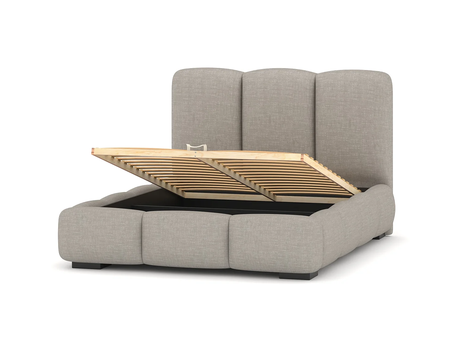 SIBLO Lit ado moderne Allure 160x200 cm Gris clair