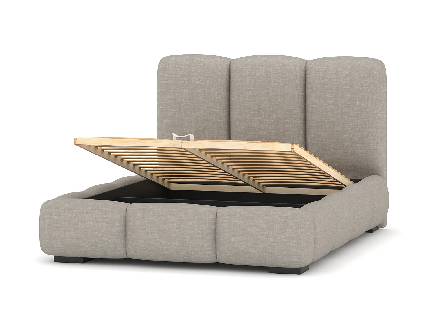 SIBLO Lit ado moderne Allure 160x200 cm Gris clair