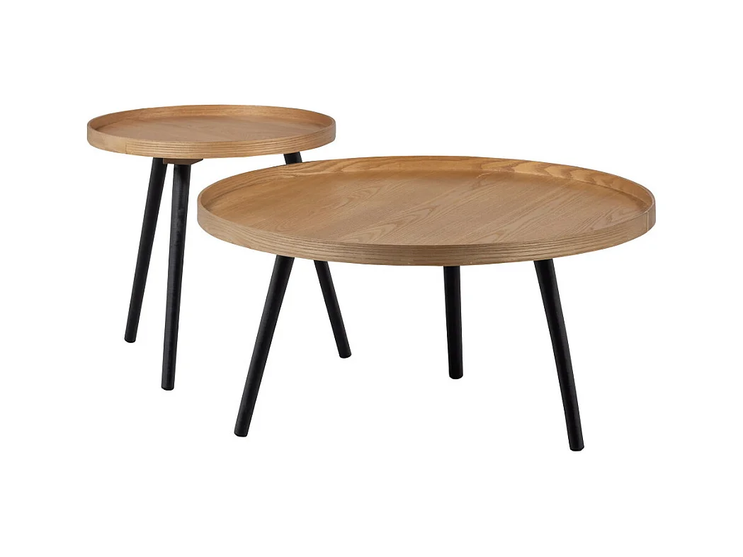 Mesa - Table d'appoint ronde bois ø60cm - Bois clair