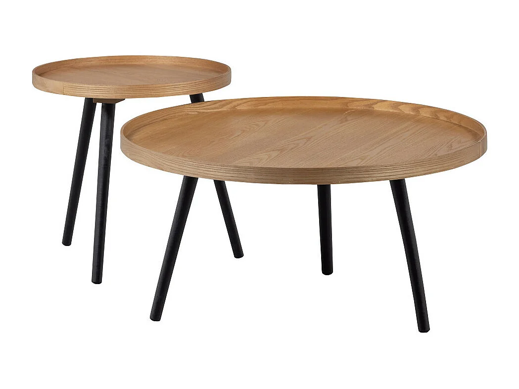 Mesa - Table d'appoint ronde bois ø60cm - Bois clair