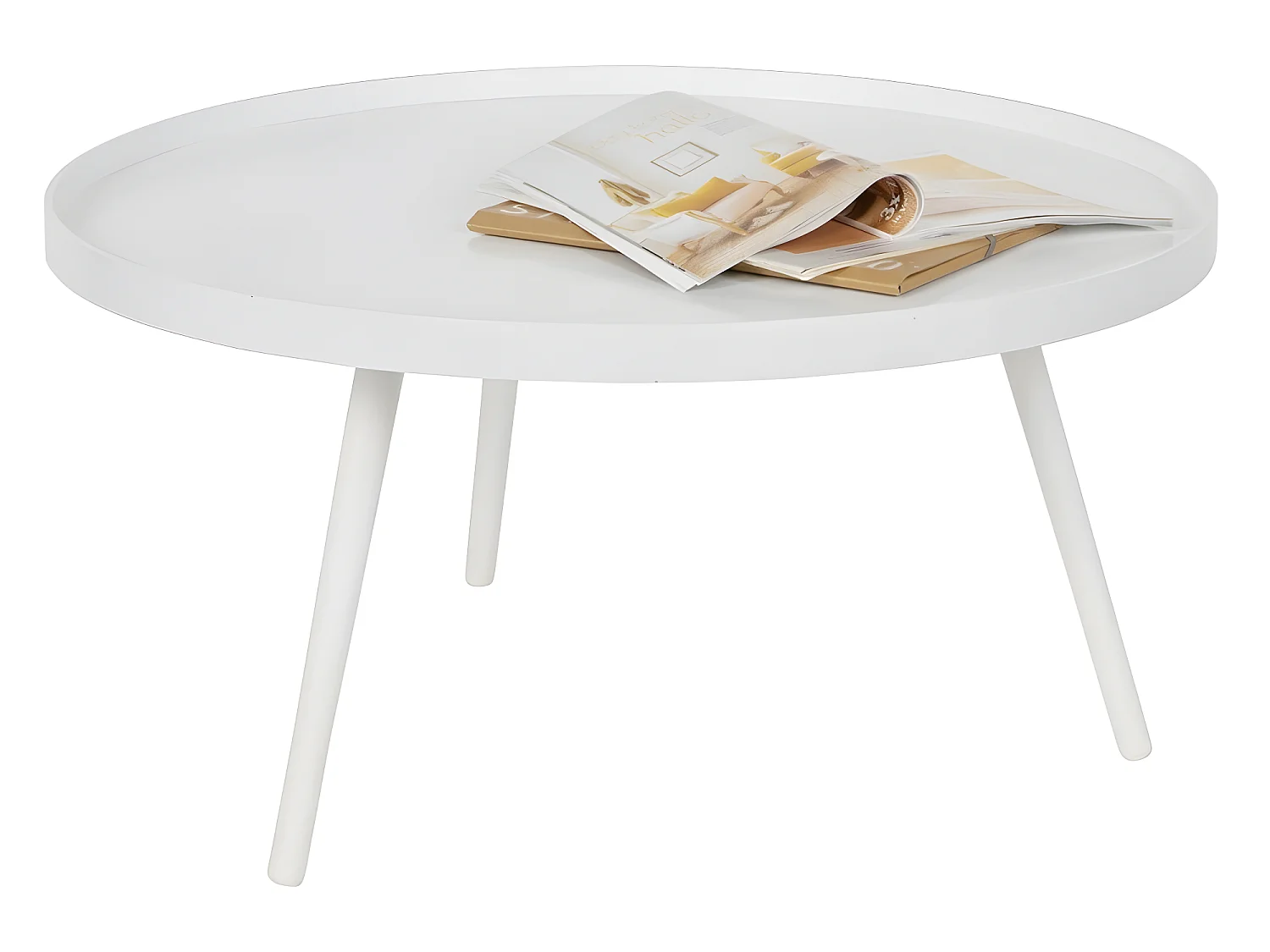 Mesa - Table d'appoint ronde bois ø78cm - Bois clair