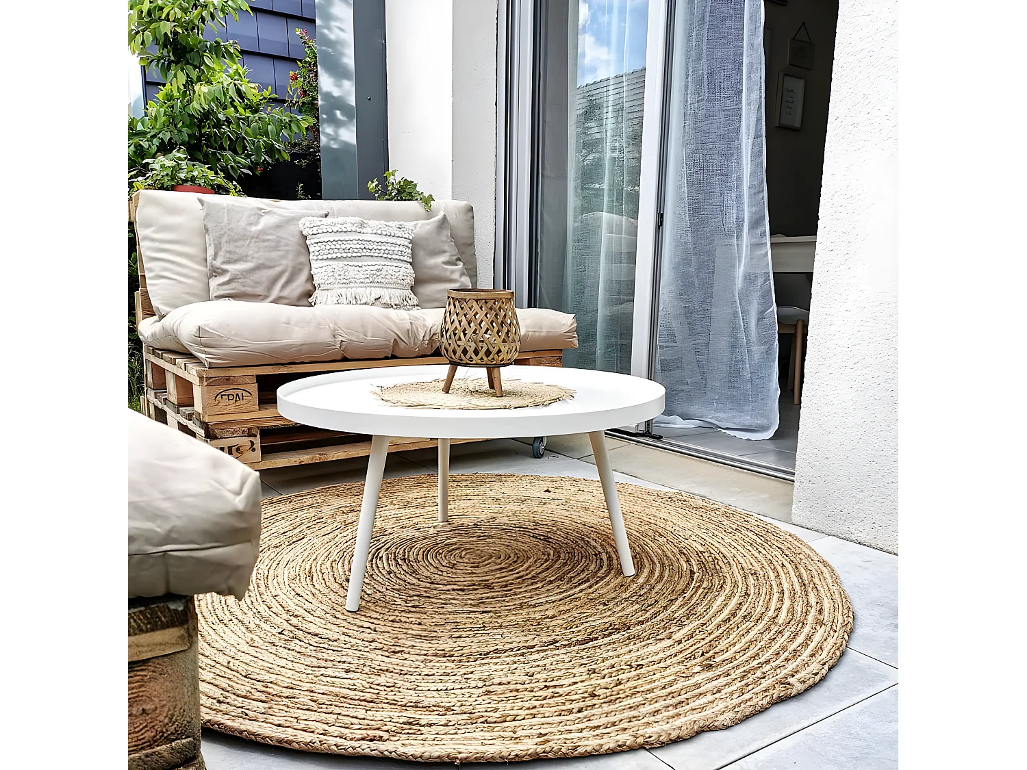 Mesa - Table d'appoint ronde bois ø78cm - Bois clair