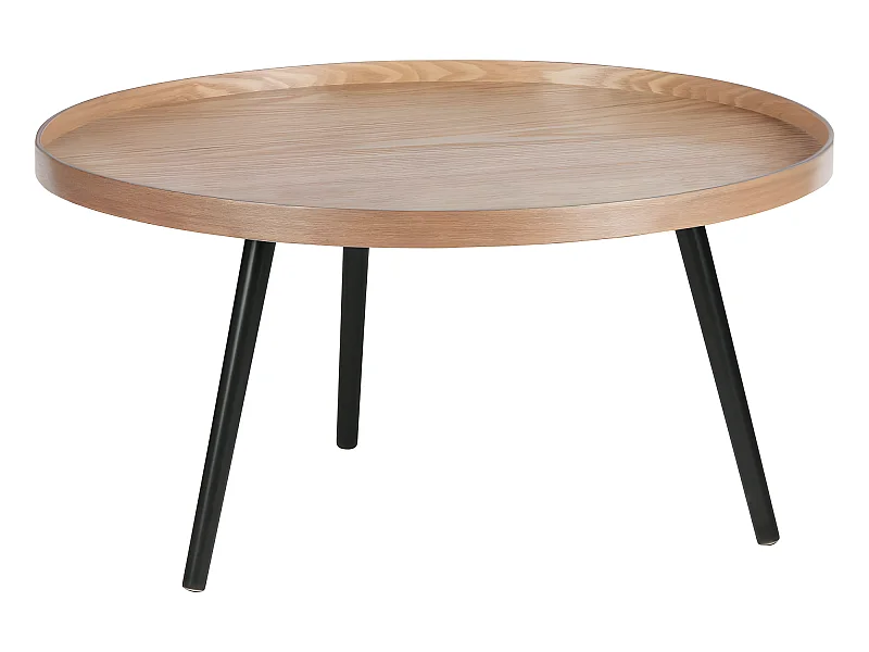 Mesa - Table d'appoint ronde bois ø78cm - Bois clair