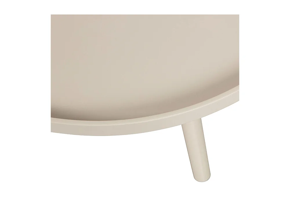 Mesa - Table d'appoint ronde bois ø60cm - Beige