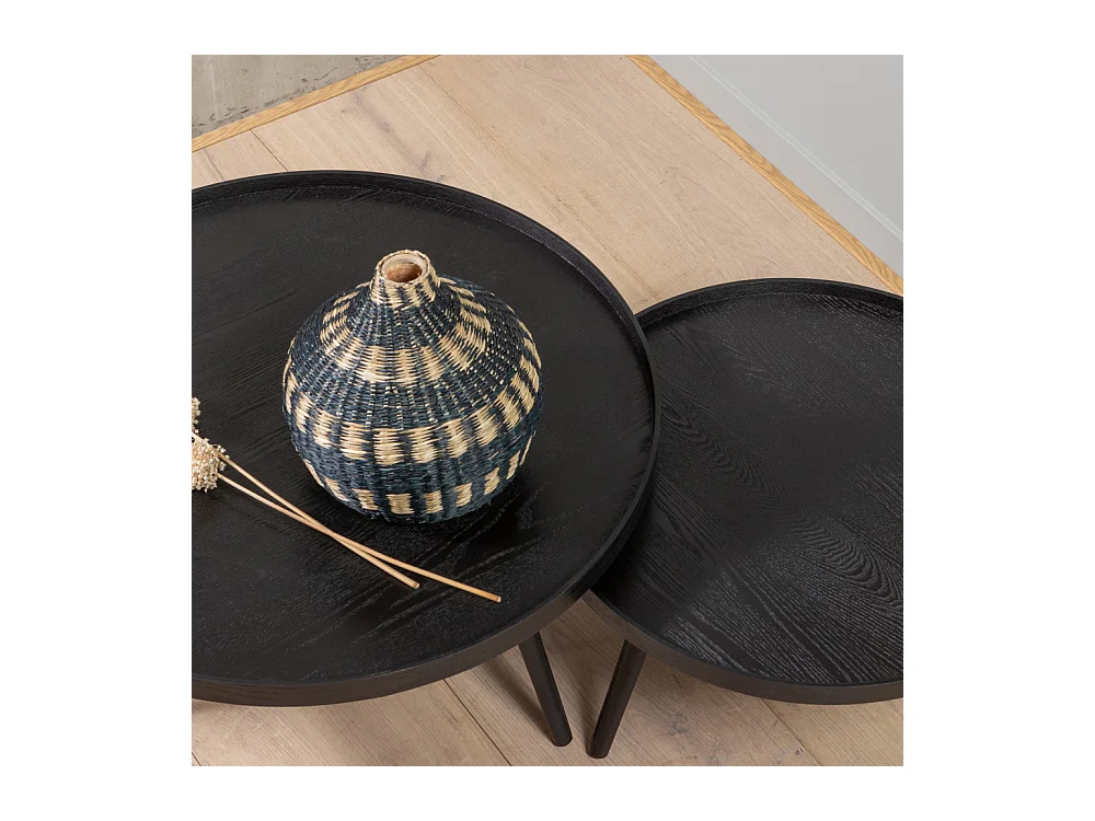 Mesa - Table d'appoint ronde bois ø60cm - Beige