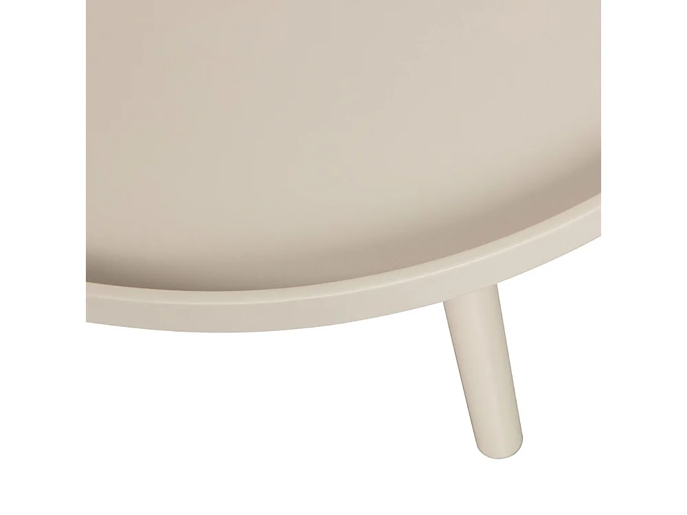 Mesa - Table d'appoint ronde bois ø60cm - Beige