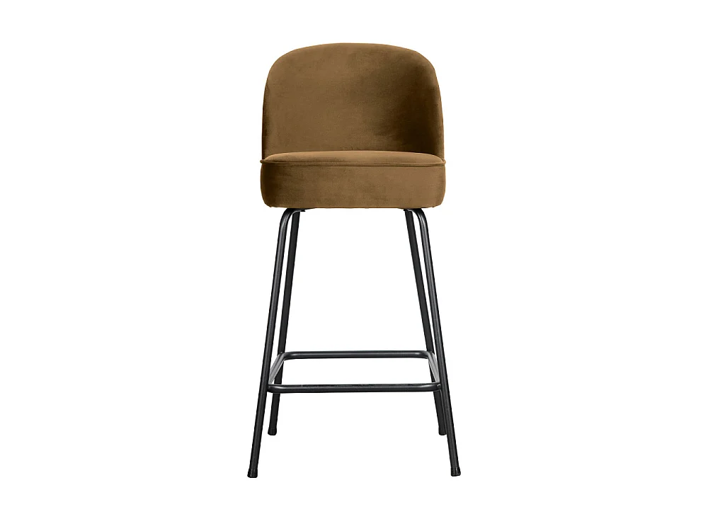 Vogue - Tabouret de bar en velours H65cm - Bronze