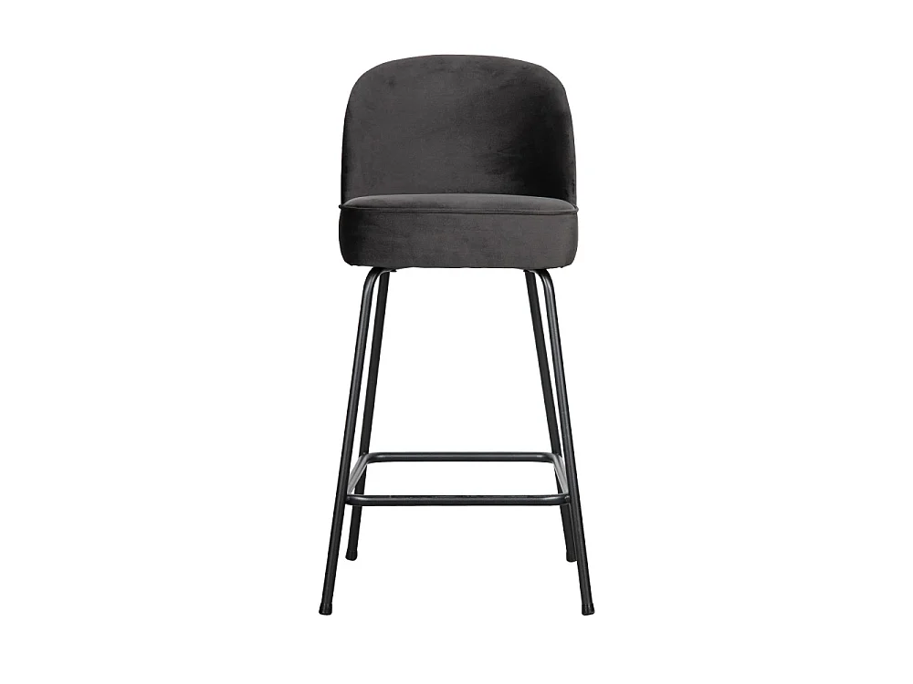 Vogue - Tabouret de bar en velours H65cm - Bronze