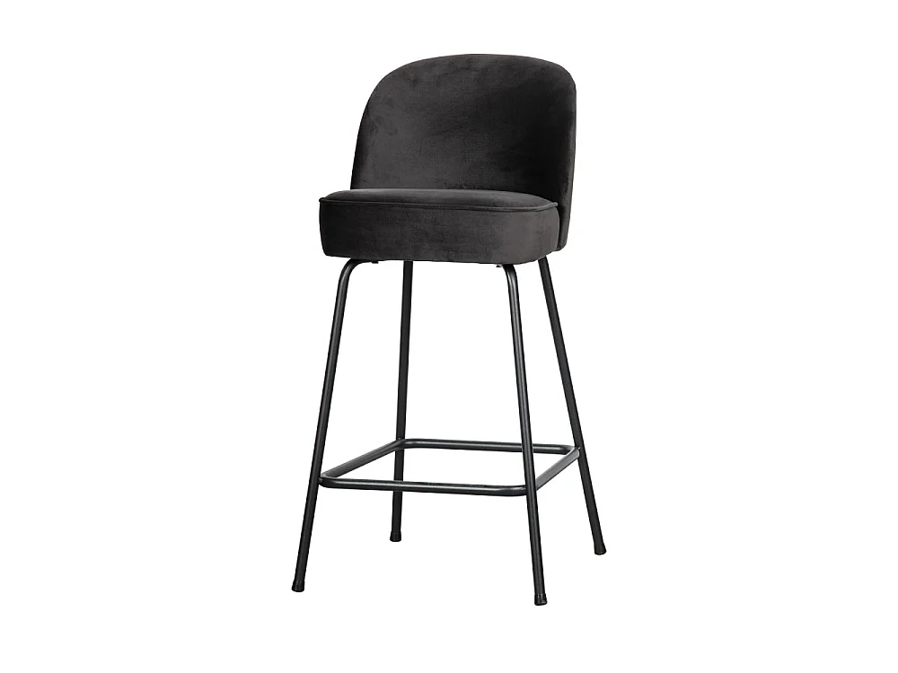 Vogue - Tabouret de bar en velours H65cm - Bronze