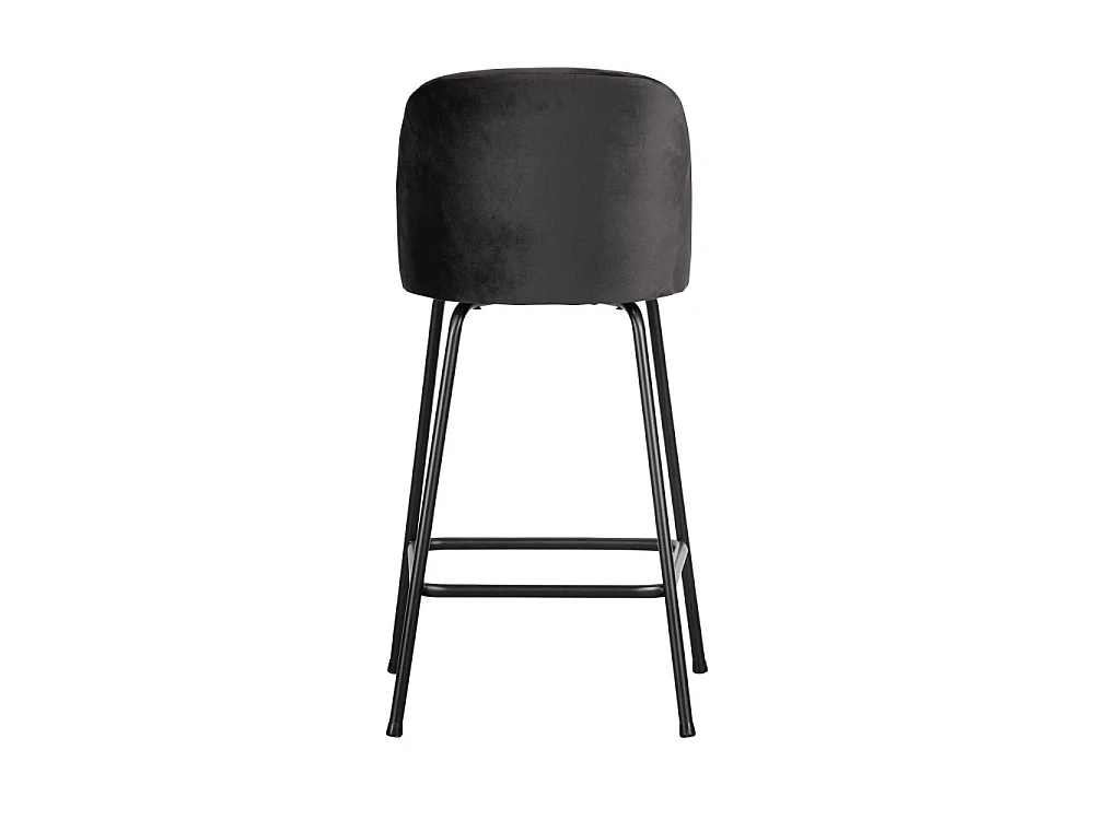 Vogue - Tabouret de bar en velours H65cm - Bronze