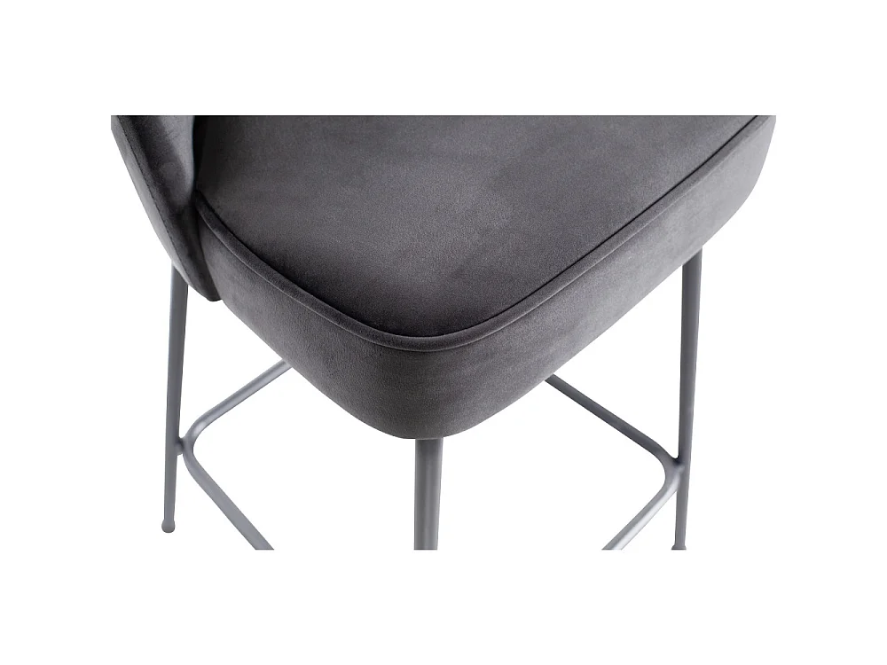 Vogue - Tabouret de bar en velours H65cm - Bronze