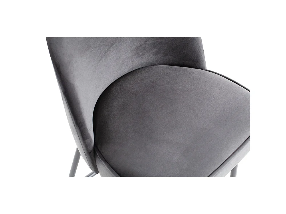 Vogue - Tabouret de bar en velours H65cm - Bronze