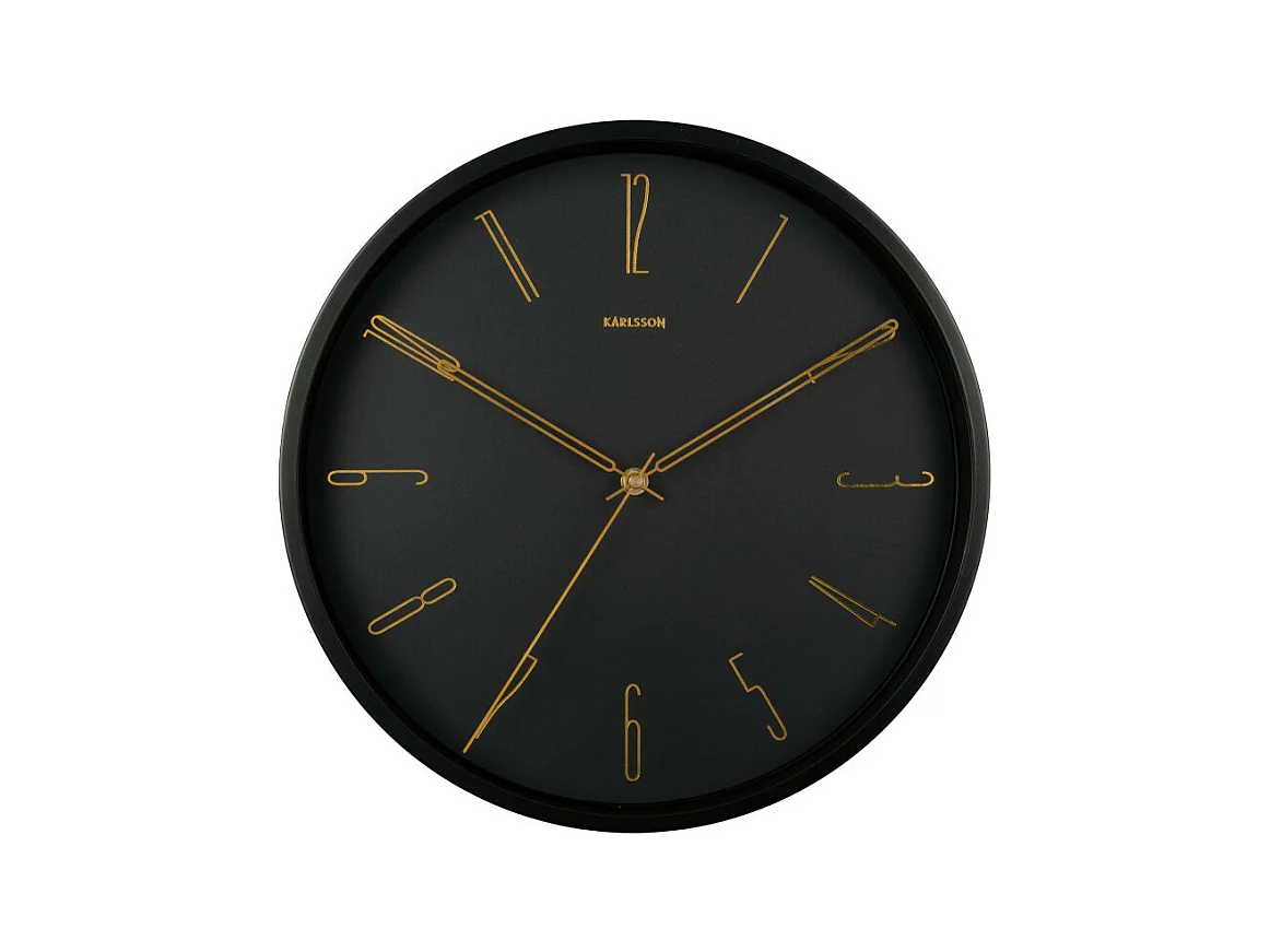 Belle Numbers - Horloge murale ronde ø35cm - Noir