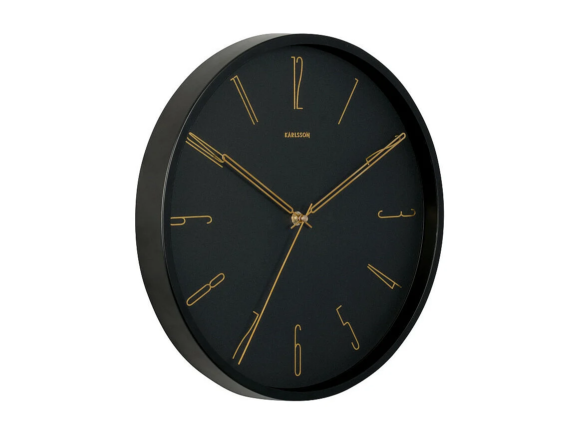 Reloj de pared Belle Numbers - Negro - Ø35cm