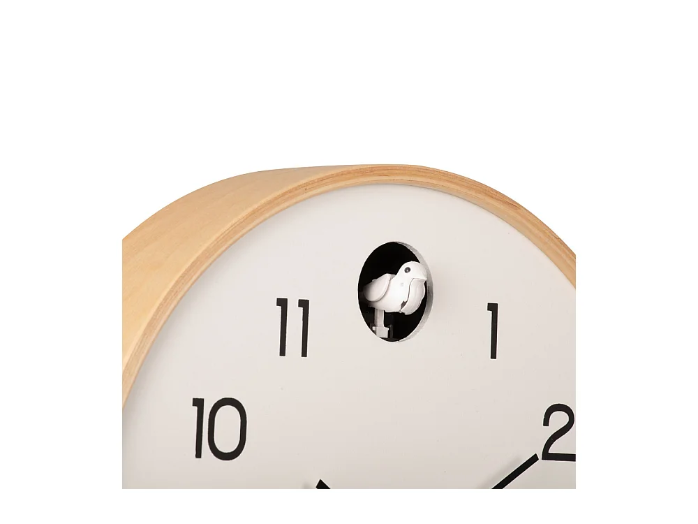 Natural Cuckoo - Horloge murale ronde ø31,5cm - Blanc