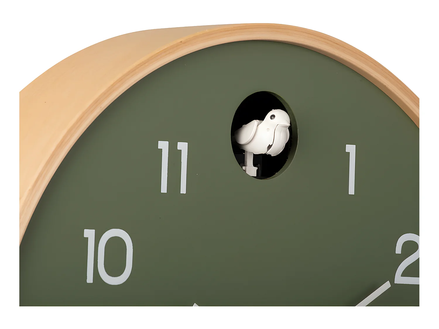 Wanduhr Natural Cuckoo - Dschungelgrün - Ø31,5cm
