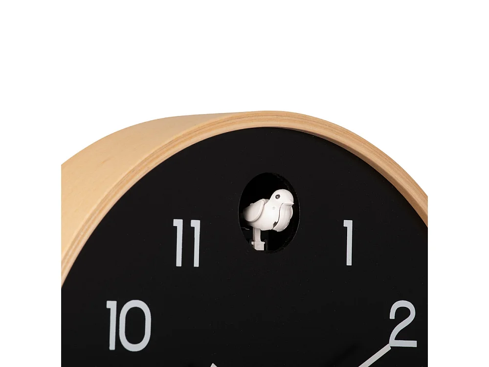 Natural Cuckoo - Horloge murale ronde ø31,5cm - Noir