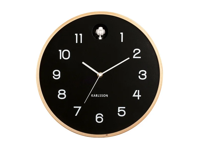 Natural Cuckoo - Horloge murale ronde ø31,5cm - Noir