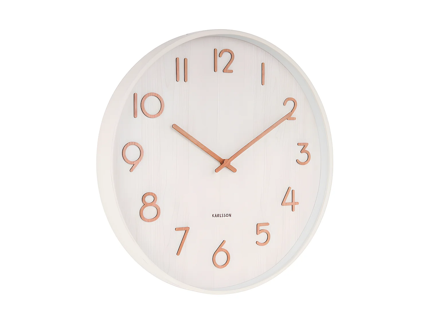 Pure - Horloge murale ronde en bois ø60cm : Couleur - Blanc