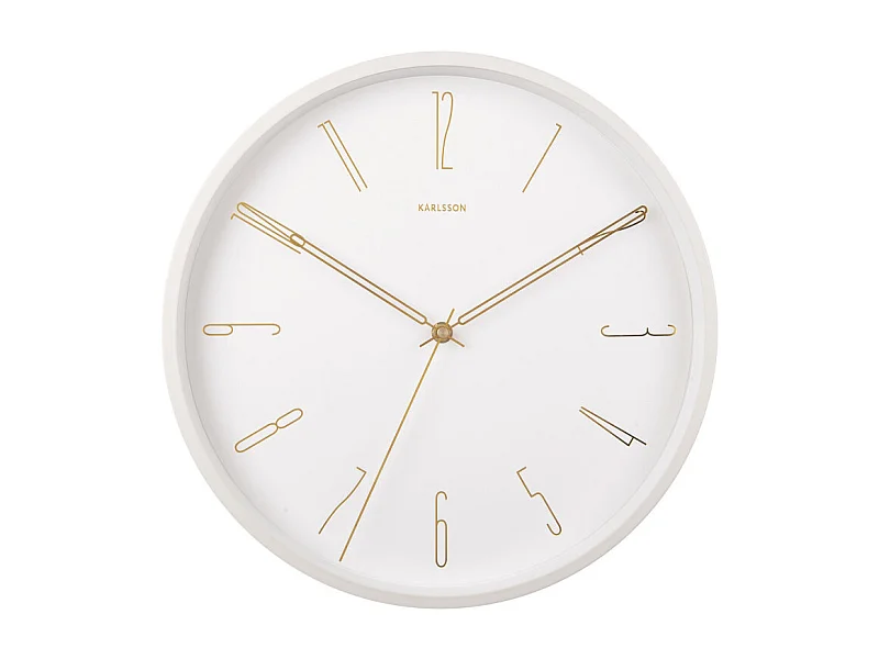 Belle Numbers - Horloge murale ronde ø35cm - Blanc