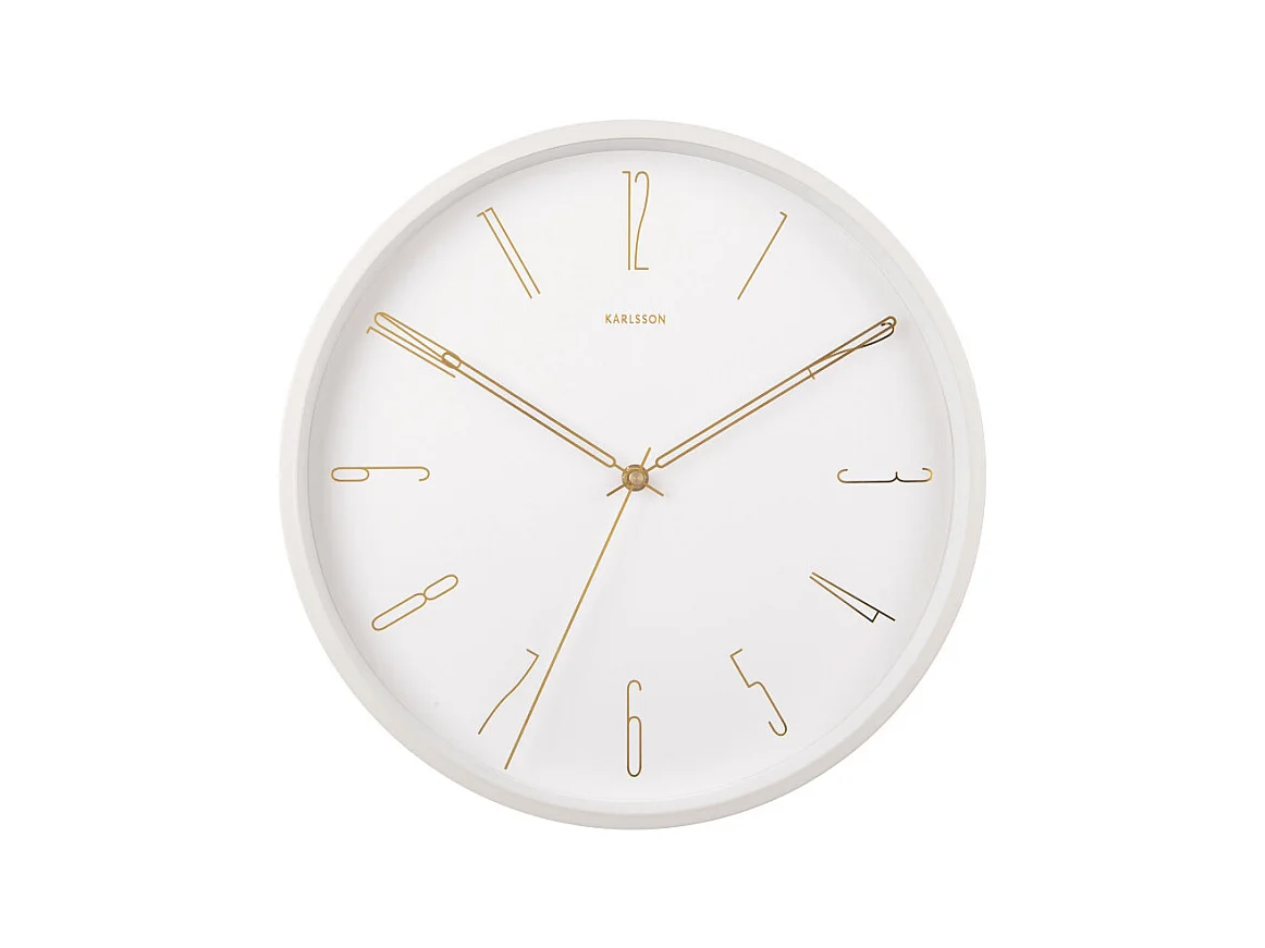 Belle Numbers - Horloge murale ronde ø35cm - Blanc
