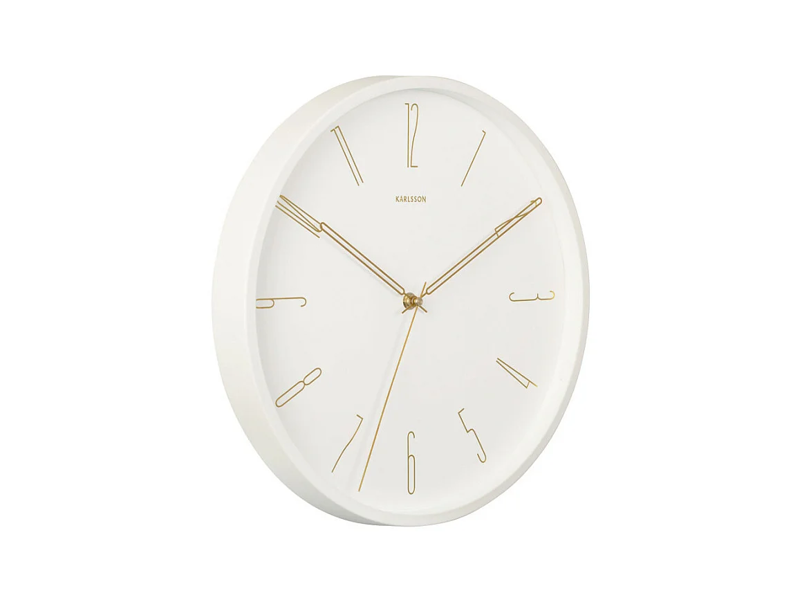 Wanduhr Belle Numbers - Weiß - Ø35cm