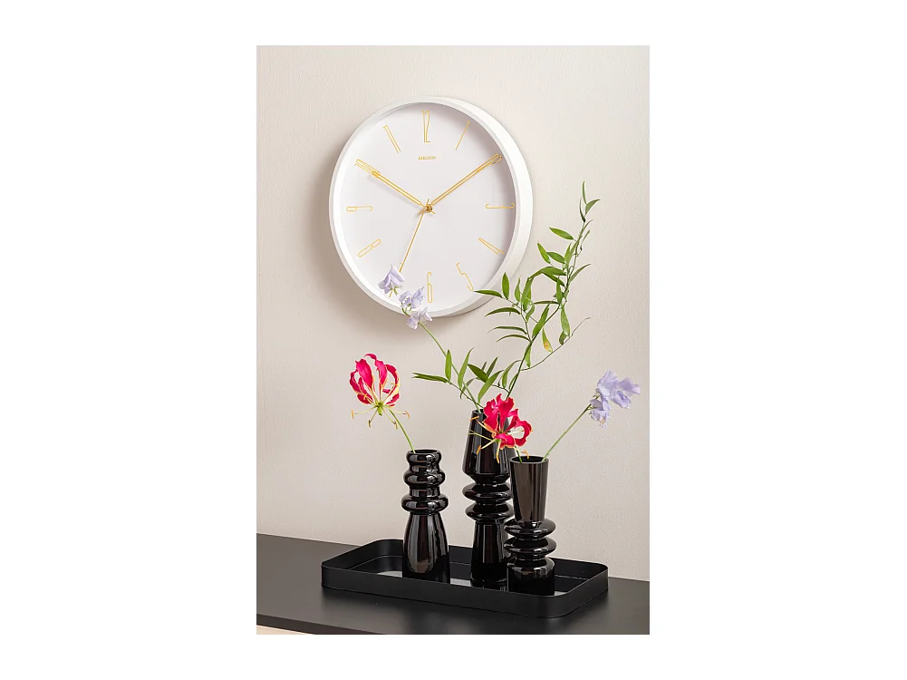 Wanduhr Belle Numbers - Weiß - Ø35cm