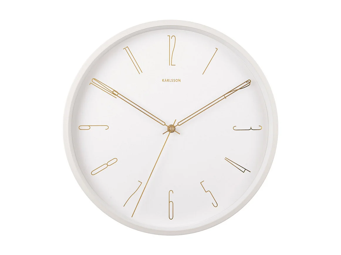 Belle Numbers - Horloge murale ronde ø35cm - Blanc