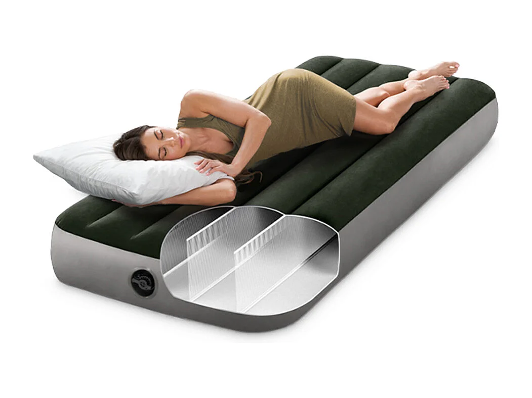 Matelas Gonflable 1 Personne & Gonfleur "Airbed" 191cm Vert
