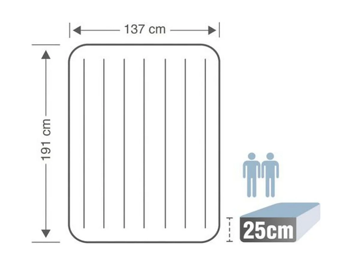 Matelas Gonflable 2 Personnes & Gonfleur "Airbed" 191cm Vert