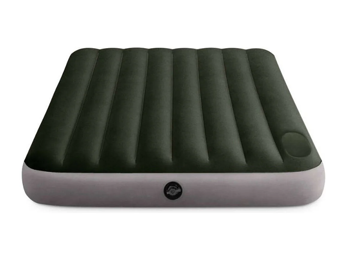 Colchón hinchable Intex Downy Full 2 personas bomba de pie gris 25x137x192 cm