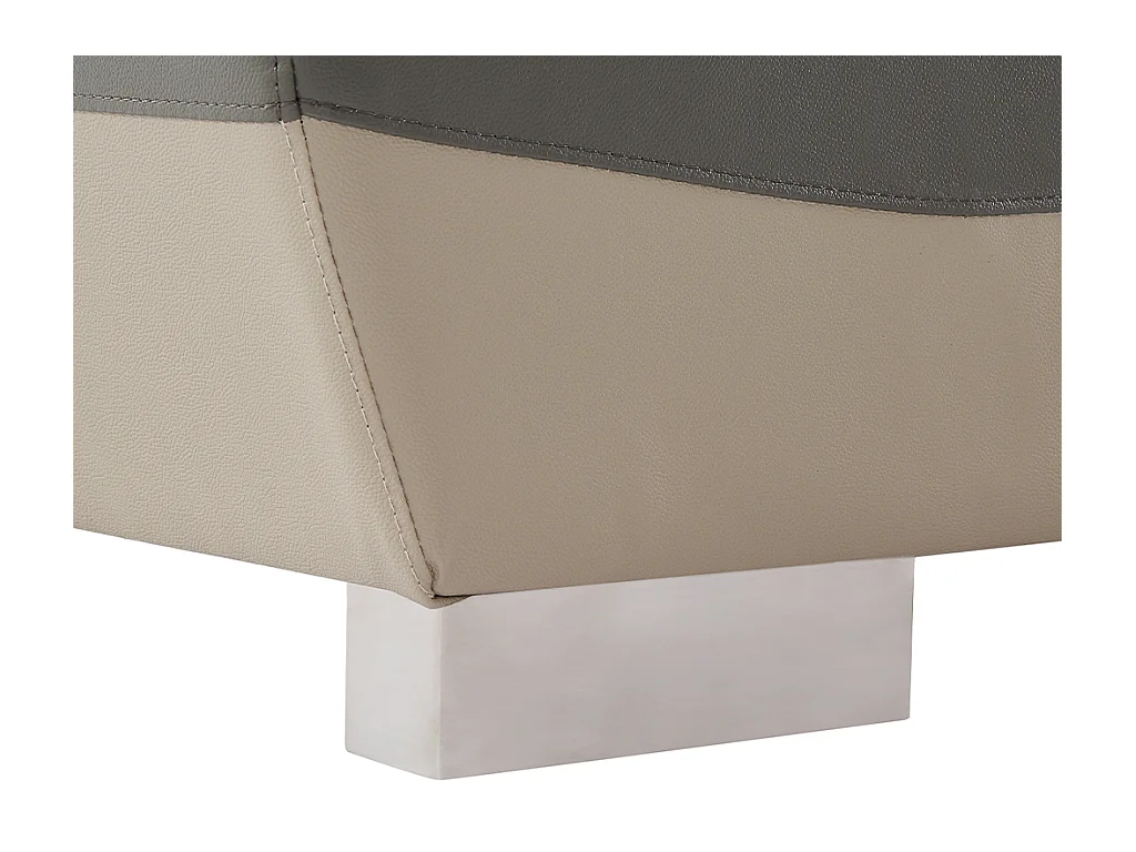 Skinn 3-seters sofa FRANCESCA - Taupe