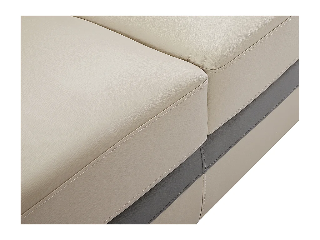Skinn 3-seters sofa FRANCESCA - Taupe