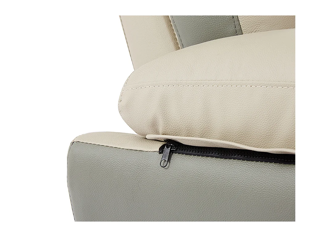 Skinn 3-seters sofa FRANCESCA - Taupe