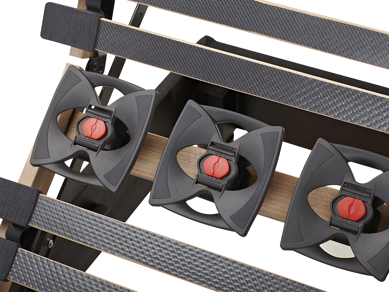 Set da relax doghe e sospensioni in memory foam tessuto antracite THESEE di NATUREA - Motori - 2 x 70 x 190 cm