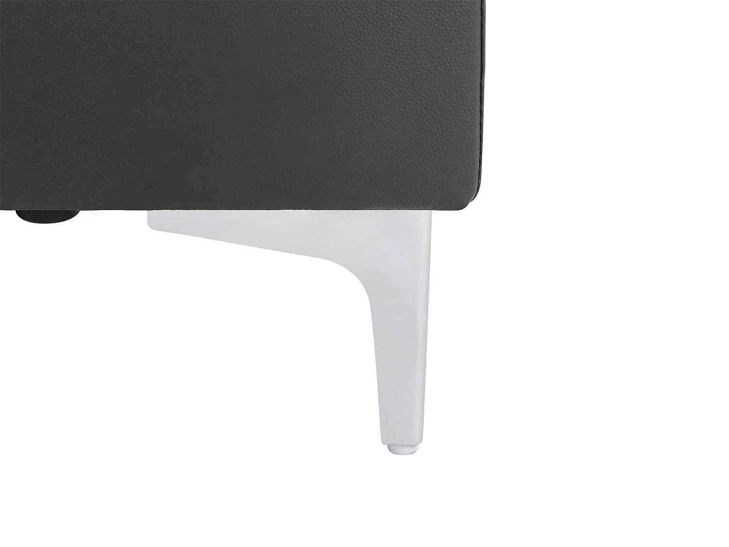 Canapé 3 places en cuir gris anthracite SOLANGE