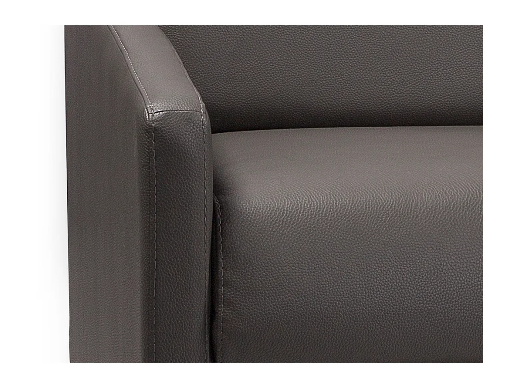 Schlafsofa 3-Sitzer - Liegefläche: 140 cm - Matratzenhöhe: 14 cm - Kunstleder - Grau - CALIFE