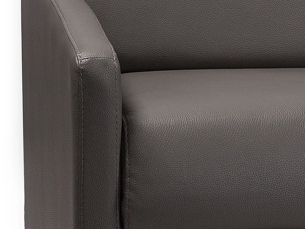 Schlafsofa 3-Sitzer - Liegefläche: 140 cm - Matratzenhöhe: 14 cm - Kunstleder - Grau - CALIFE