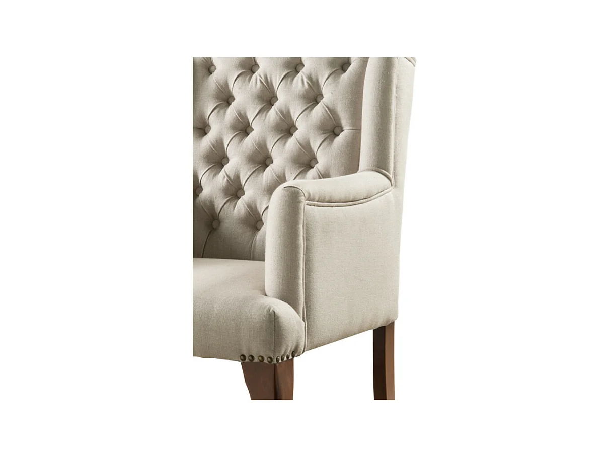 Sillón butaca tapizado de tela PARUNA - beige