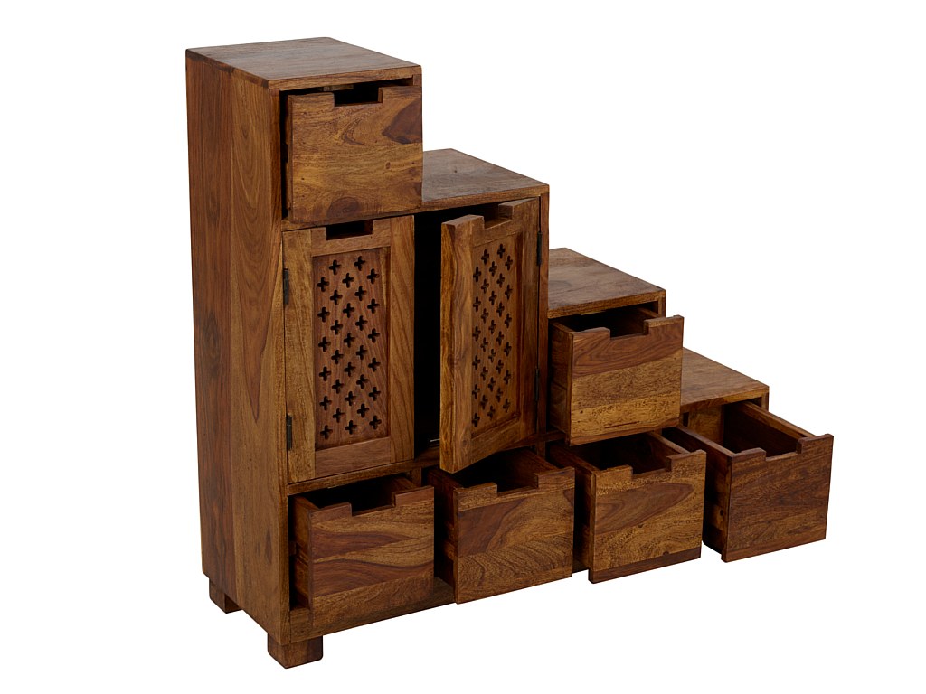 Regal Raumteiler Holz massiv SARAYU günstig