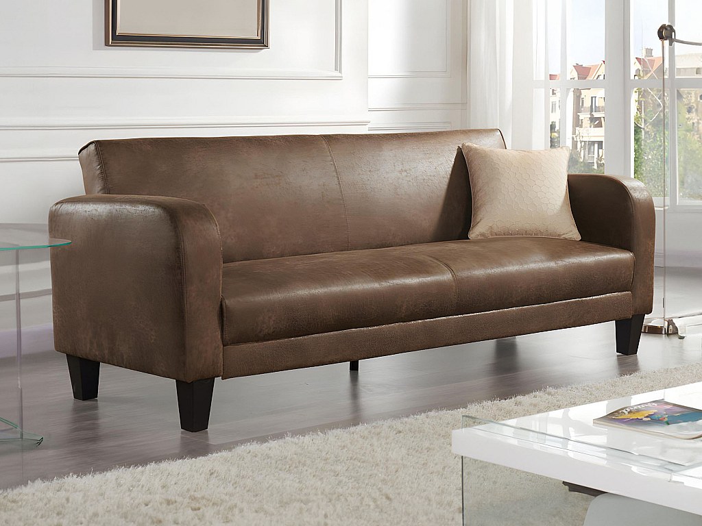 Schlafsofa 3-Sitzer - Vintage Look - INICIO günstig online kaufen