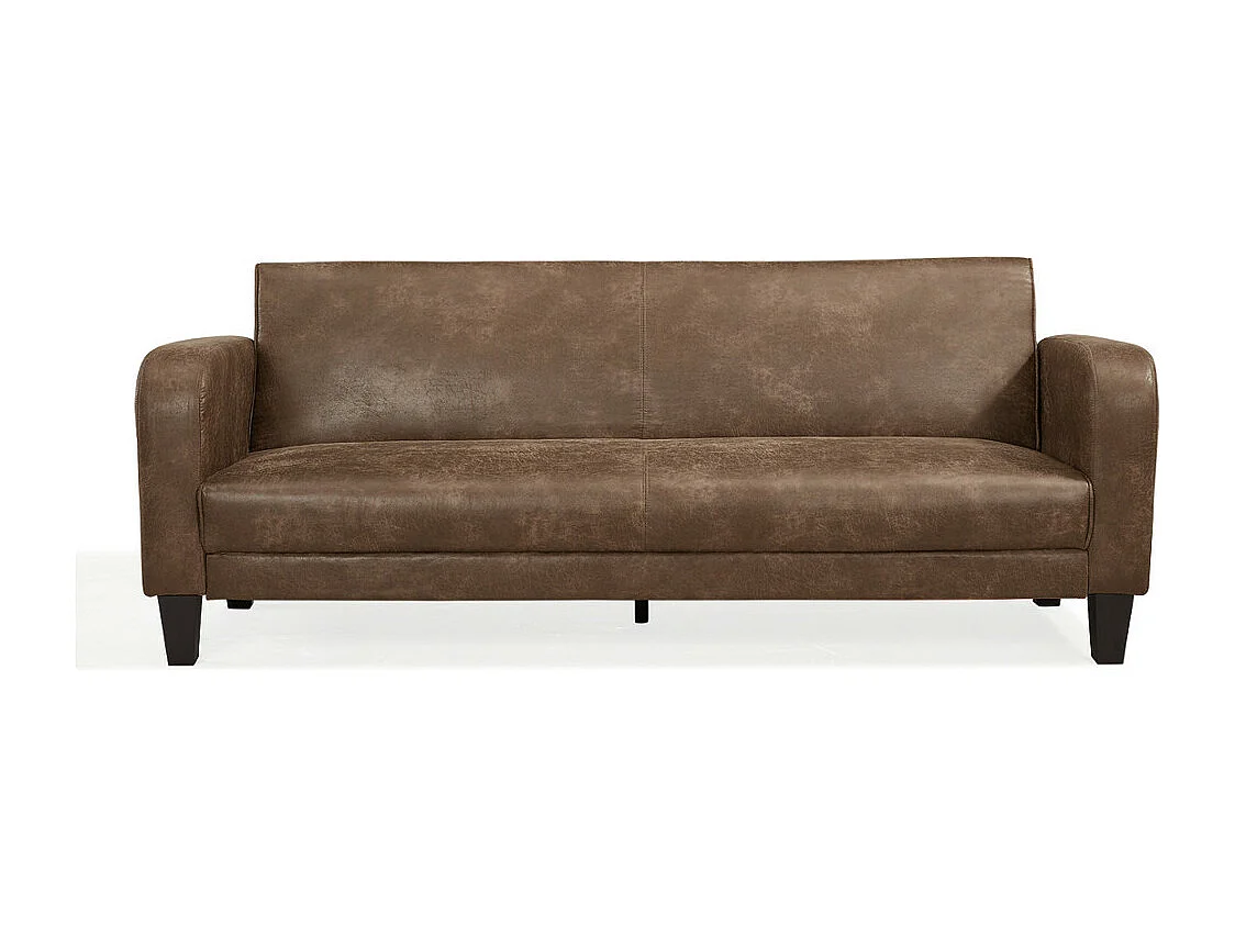 Club bedbank INICIO van microvezel met lived-in leereffect