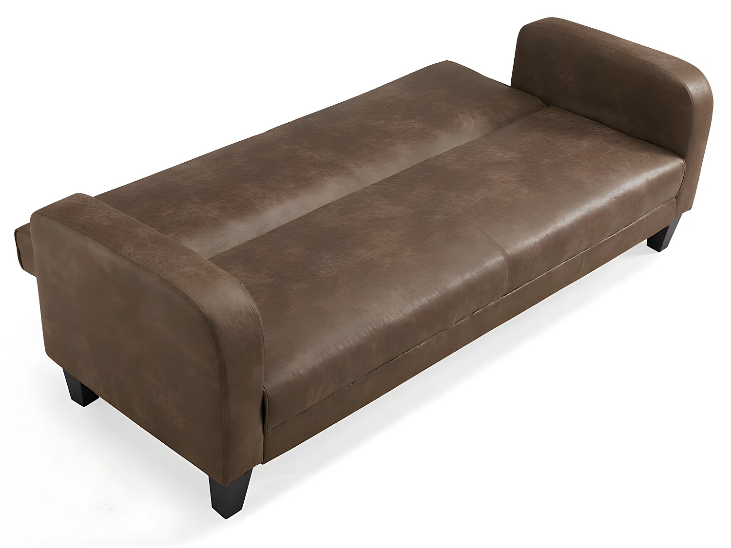 Club bedbank INICIO van microvezel met lived-in leereffect