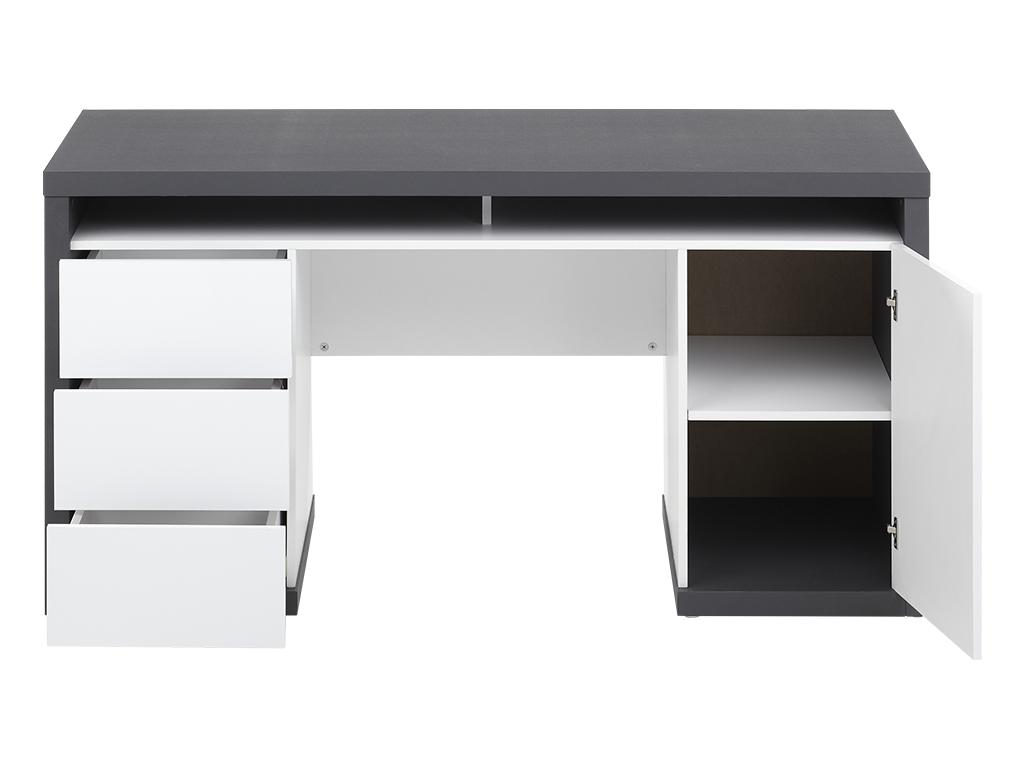 Escritorio espacio de almacenaje en blanco y gris IGOR III