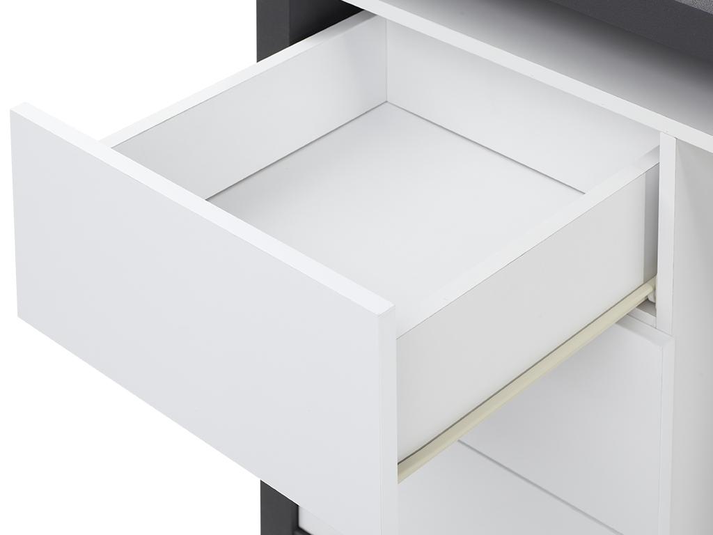 Escritorio espacio de almacenaje en blanco y gris IGOR III