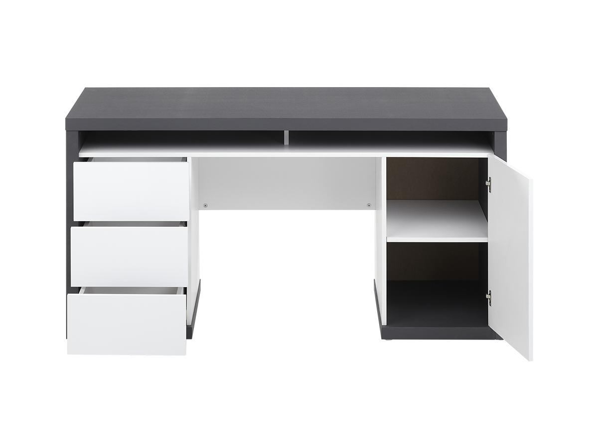 Escritorio espacio de almacenaje en blanco y gris IGOR III