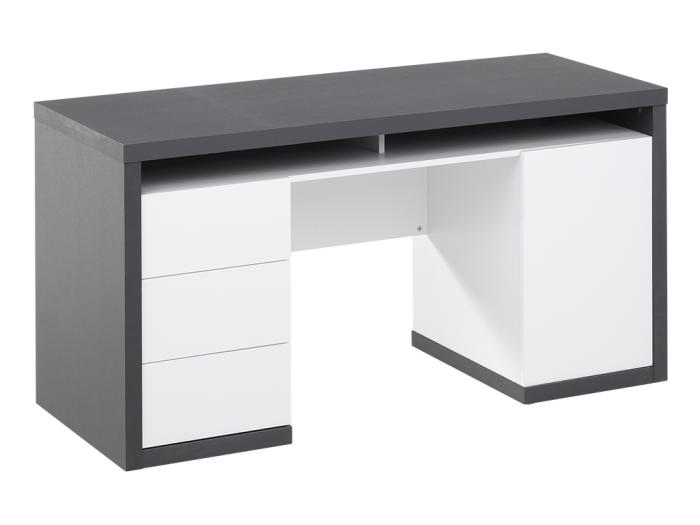 Escritorio espacio de almacenaje en blanco y gris IGOR III