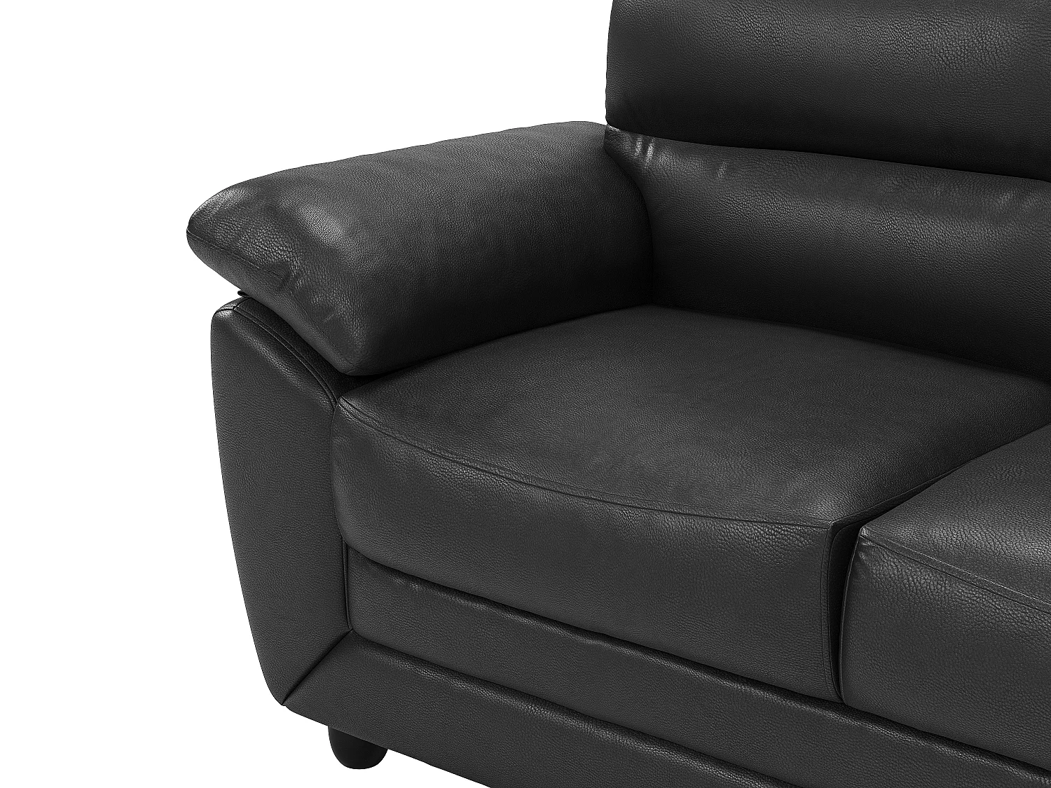 Canapé 2 places MANOA en simili - Noir